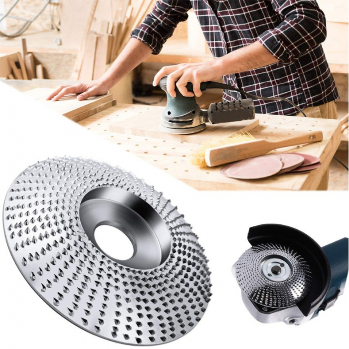 Disc Rotund de otel 22x85 mm de rindeluit lemn, pentru polizor unghiular , Argintiu [3]