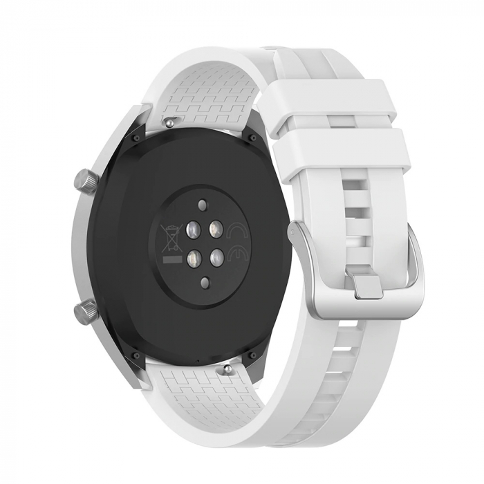 Curea compatibila 22 mm Huawei watch GT GT2 46mm Amazfit GTR 47mm , PHN Mag, Quick Release, Alb [1]