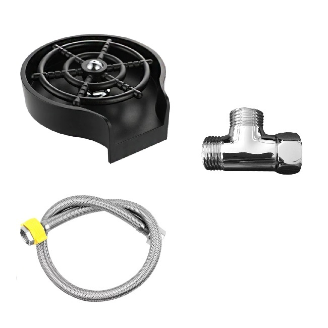 Kit Rinser pentru pahare, cani, biberoane, halba, clatire sub jet de presiune, cu furtun si conector direct [9]