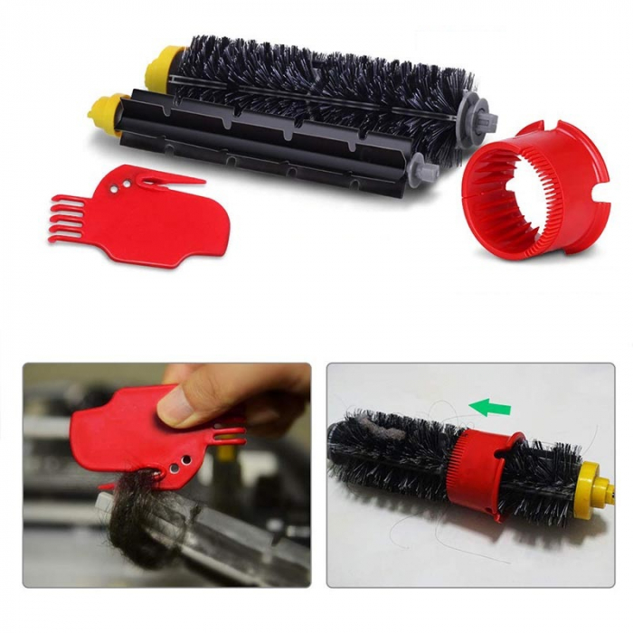 Kit accesorii iRobot Roomba pentru seria 600 Perie tambur - Perie pentru par - Perie laterala 3 buc - Filtre 3 buc - cutit - Instrument de curatare [2]