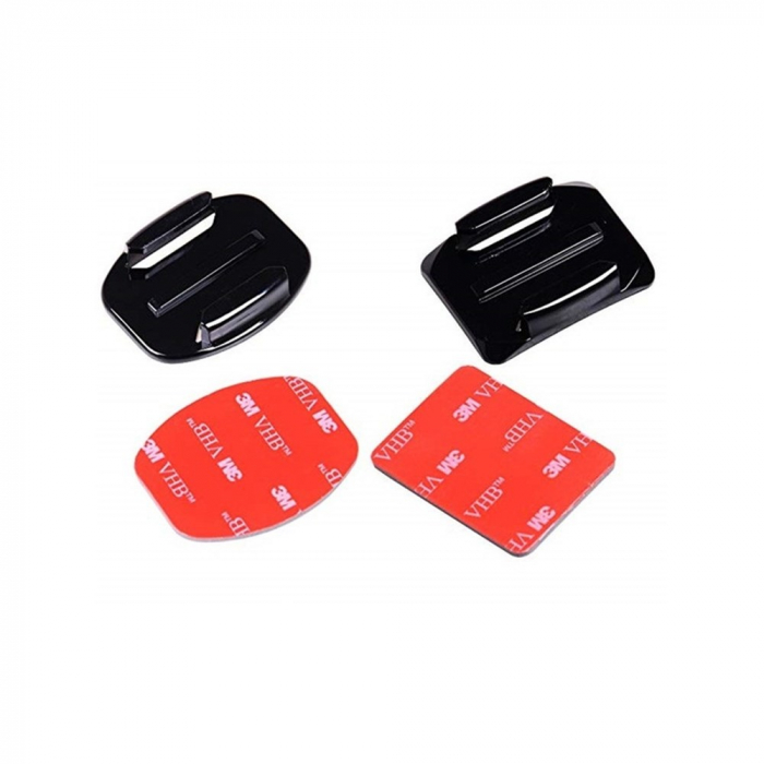 Set monturi 8 buc prindere adeziva 3M , 4 dreapte , 4 curbate, quick release, compatibil GoPro Hero 4 5 6 7 8, SJCAM, Xiaomi Yi, DJI Osmo Action [4]