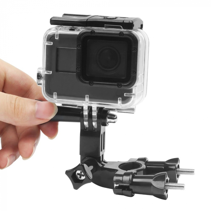 Suport PHN prindere bicicleta pentru camere de actiune GoPro Hero 4 5 6 7 8, 9 , 10 , SJCAM, Xiaomi Yi, DJI Osmo Action,3.5 - 5 cm max [2]