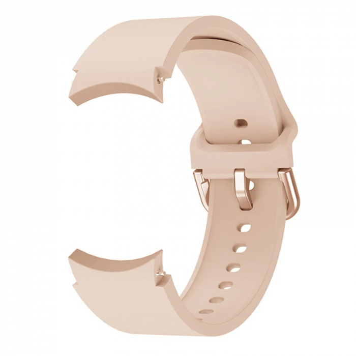 Curea silicon compatibila Samsung Galaxy Watch 4 (40mm 44mm) / Galaxy watch 4 Clasic ( 42mm 46mm ), Roz, 20 mm, Quick Release [4]