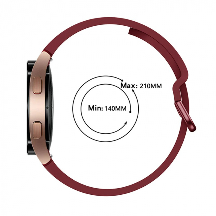 Curea silicon compatibila Samsung Galaxy Watch 4 (40mm 44mm) / Galaxy watch 4 Clasic ( 42mm 46mm ), Visiniu,20 mm, Quick Release [2]