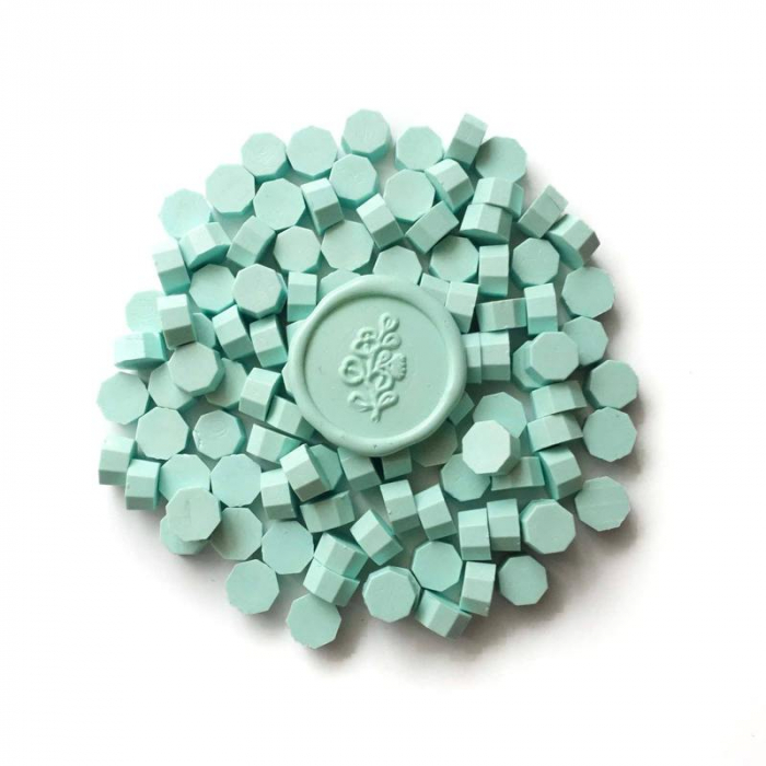 Set Ceara Verde Menta pastelat pentru sigilii invitatie nunta botez - 100 buc/pachet [3]