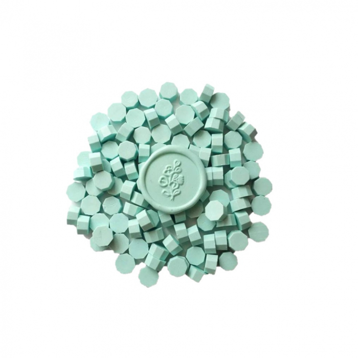 Set Ceara Verde Menta pastelat pentru sigilii invitatie nunta botez - 100 buc/pachet [1]