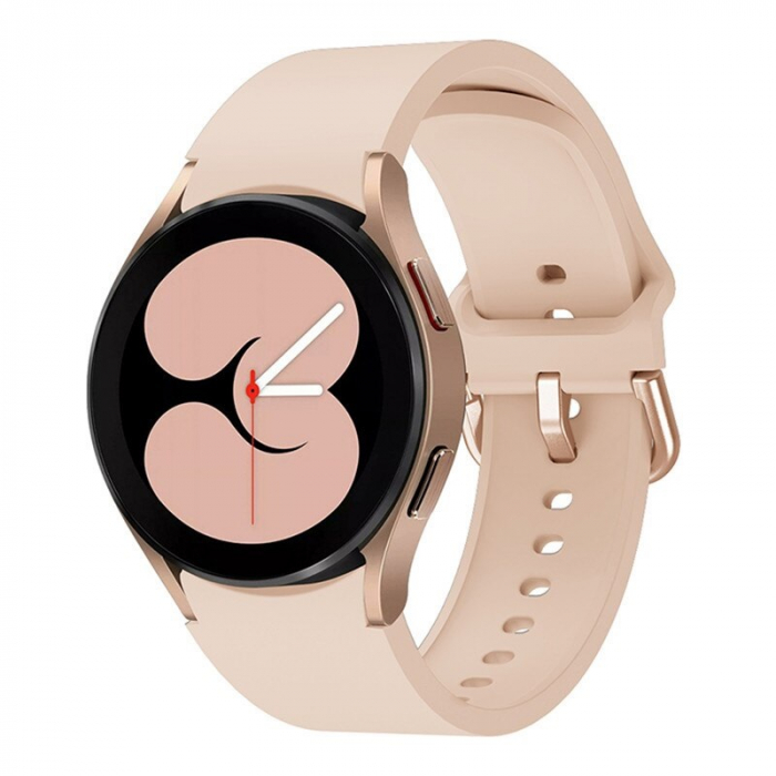 Curea silicon compatibila Samsung Galaxy Watch 4 (40mm 44mm) / Galaxy watch 4 Clasic ( 42mm 46mm ), Roz, 20 mm, Quick Release [3]