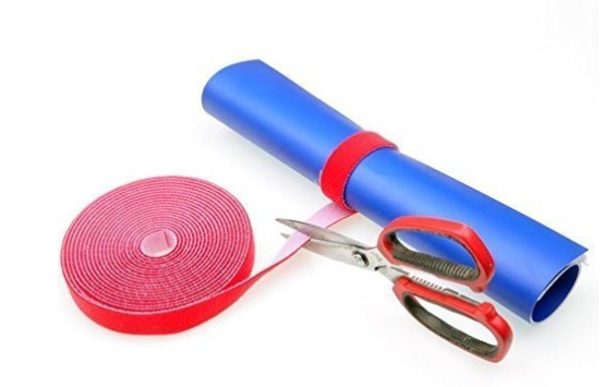 Rola cu arici Velcro, pentru organizarea cablurilor, reutilizabila, 3 metri, Rosu, PHN Mag. [5]