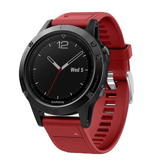 Curea Bratara Quick Release pentru smartwatch Garmin Fenix 5, 5S , Fenix 6, Fenix 6 Pro, Fenix 6 Pro Sapphire Edition, Forerunner 935, Forerunner 945, 22 mm , Rosu cu surubelnita inclusa [2]