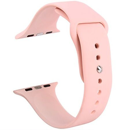 Curea compatibila cu Apple Watch 1 2 3 4 5 , Sport, Silicon, 40mm, Roz Pal [2]