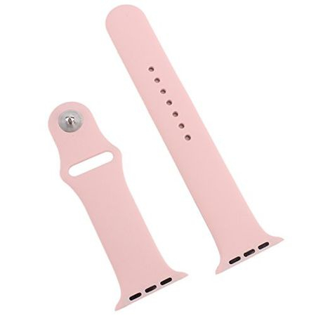 Curea compatibila cu Apple Watch 1 2 3 4 5 , Sport, Silicon, 40mm, Roz Pal [3]
