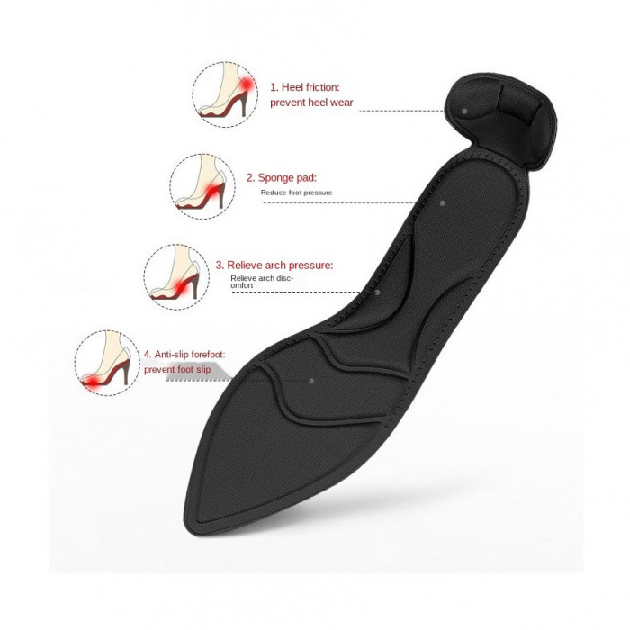 Set 2 branturi cu pernite pentru pantofi stiletto, Negru , Suport interior de incaltaminte, Marime universala [3]
