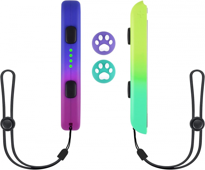 Set 2 Joy-Con Strap pentru nintendo swtich Splatoon edition, Compatibil cu Nintendo Switch/Switch OLED, Albastru/Mov-Galben/Verde, PHN Mag [3]