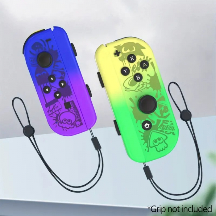 Set 2 Joy-Con Strap pentru nintendo swtich Splatoon edition, Compatibil cu Nintendo Switch/Switch OLED, Albastru/Mov-Galben/Verde, PHN Mag [6]