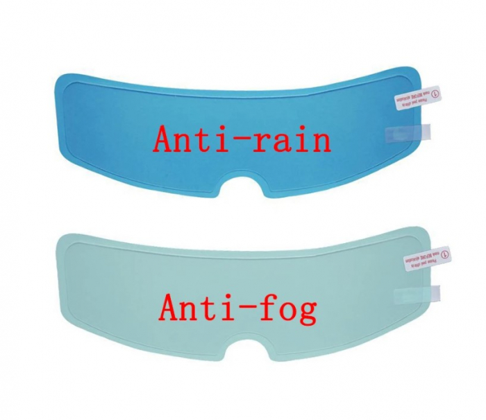Set 2 folii de protectie transparente pentru viziera casca moto PHN Mag, transparente, anti-ploaie si anti-ceata, autocolante [2]