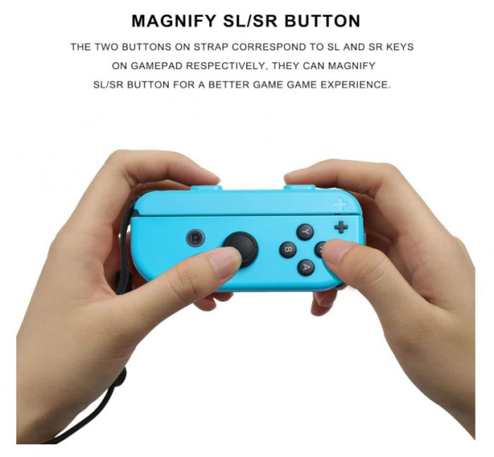 Set 2 Joy-Con Strap pentru nintendo swtich, Compatibil cu Nintendo Switch/Switch OLED, Rosu - Albastru, PHN Mag [7]