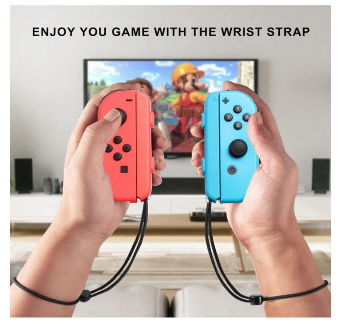 Set 2 Joy-Con Strap pentru nintendo swtich, Compatibil cu Nintendo Switch/Switch OLED, Rosu - Albastru, PHN Mag [8]
