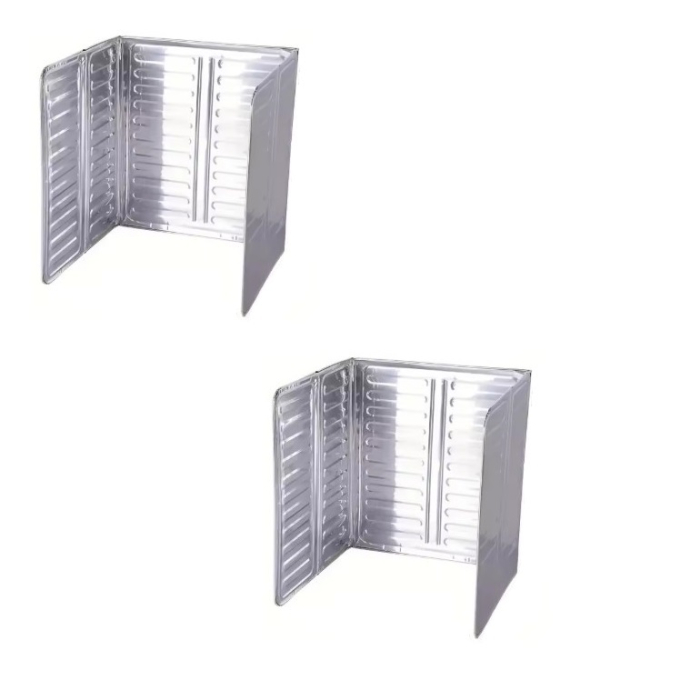 Set 2 Paravane Pliabile din Aluminiu, pentru aragaz, portabil, antri-stropi, protectie ampla, 84 x 32,5 [1]