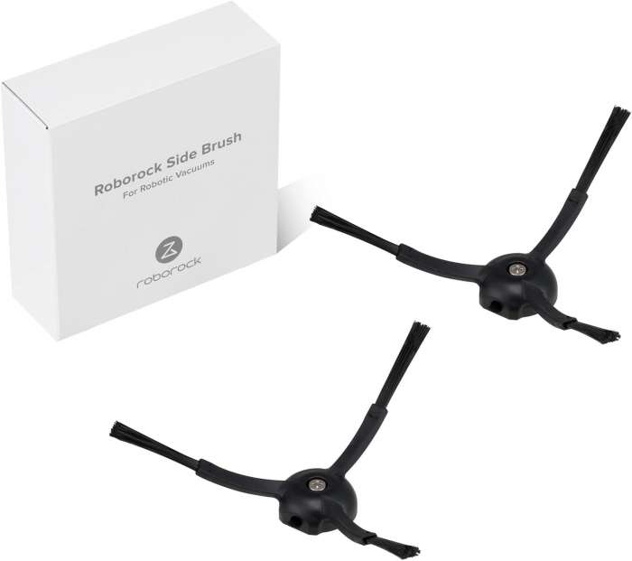 Set 2 perii laterale negre originale Roborock – compatibile E, S, Q Series (E25, S55, Q Revo, S85 Pro Ultra) [1]