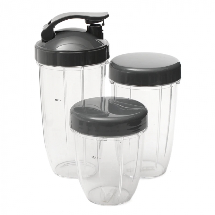 Set 3 pahare cu capac, Nutribullet 600W - 900W [3]