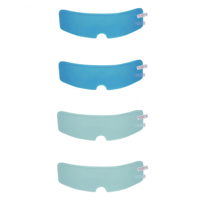 Set 4 folii de protectie transparente pentru viziera casca moto PHN Mag, transparente, 2 anti-ploaie si 2 anti-ceata, autocolante [1]