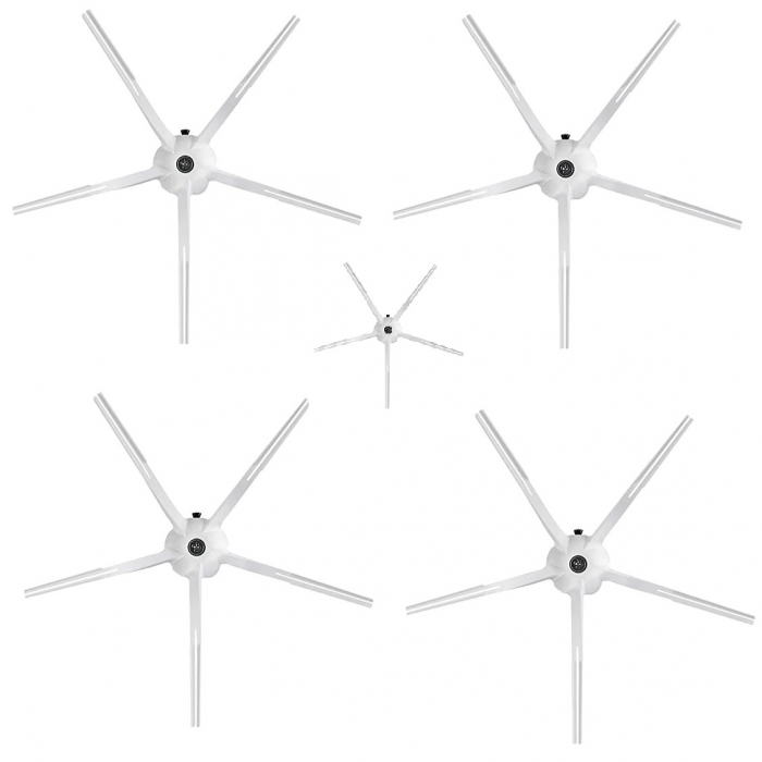 Set 10 Perii Laterale Albe din Silicon Compatibile Roborock E4 / E5 / S4 / S5 / S6 / S7 / S8 / Q5 / Q7 / Q8 / Q Revo [1]