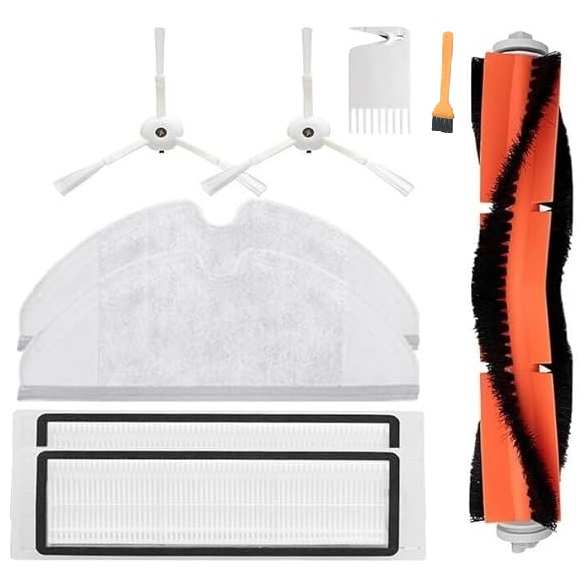 Set 9 Piese Compatibil Roborock S50 S51 S55 S5 S6 Max MaxV – Filtre HEPA, Perii Laterale și Centrale,Lavete Mop [1]