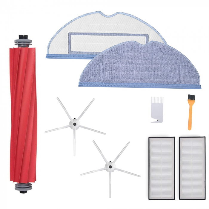 Set 9 Piese Compatibil Roborock S7, S7 MaxV Ultra, S7 MaxV Series, T7S, T7S Plus, S8, S8+, G10, G10S, G10S – Perii, Filtre HEPA, Mopuri, Perie Centrală [1]
