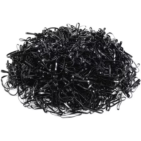 Set elastice de par pentru codite, 1000 bucati, cauciuc, Negru [2]