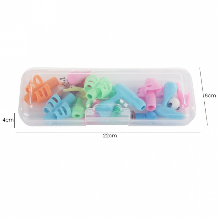 Set suporturi de scris pentru corectarea pozitiei de scriere pentru prescolari, scolari / Penar Alb Transparent [2]