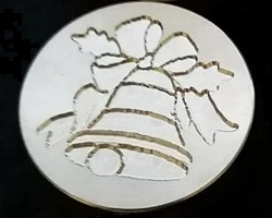 Sigiliu ceara clopotel pentru felicitari, plicuri, invitatii de Craciun [5]