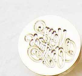 Sigiliu ceara Merry Christmas pentru felicitari, plicuri, invitatii de Craciun [5]