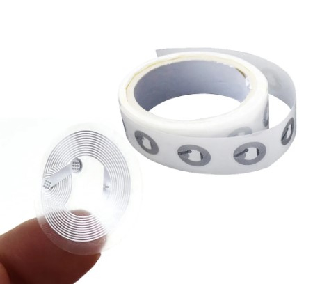 Sticker NFC213 autoadeziv, Tag RFID, rotund, 13.56mHz, PHN Mag, cip programabil, scriere/citire cu telefon mobil, Alb [3]
