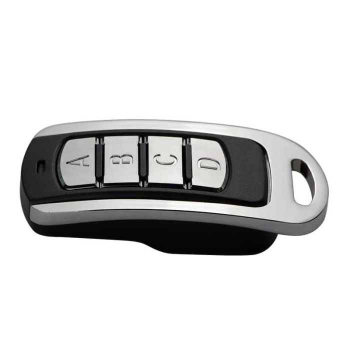 Telecomanda universala cu invatare compatibil BFT, 4 butoane, cod aleatoriu, 280-868 Mhz, pentru poarta electrica, garaj, 12 V, patrata, Negru- Argintiu [5]