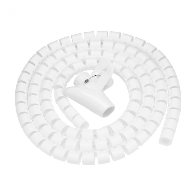 Tub pentru protectie cabluri si organizator de cabluri PHN Mag®, diametru 22 mm lungime 2 m, flexibil, Organizator de cabluri, Alb [1]