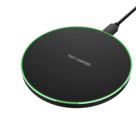 Incarcator wireless QI ultra slim 10W Quick Charger negru [1]