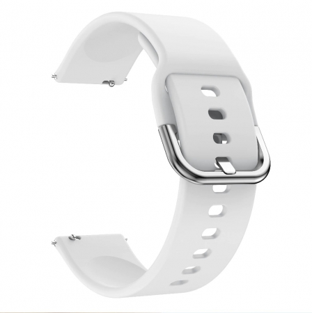 Curea Silicon compatibil Samsung Galaxy Active / Active 2 , Alb , 20 mm , Quick Release [2]