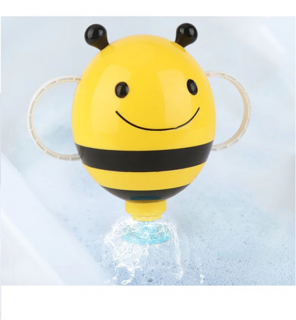 Fantana cu apa Albinuta Gigant jucarie de baie pentru bebe, Galbena 23 cm, +18 luni [3]