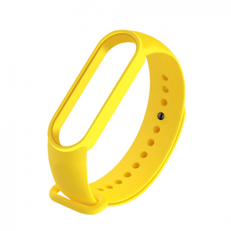 Accesorii bratari fitness - Bratara din silicon, pentru Xiaomi Mi Band 5 / Mi Band 6, Galben