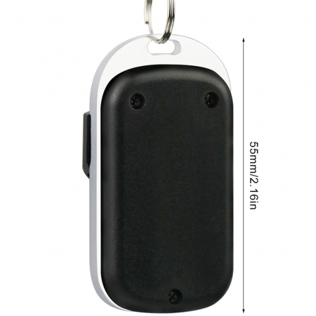 Telecomanda universala cu invatare, placa frontala din metal, 4 butoane, cod fix, 433Mhz, pentru poarta electrica, garaj si prize, 12 V, patrata, Negru- Argintiu [9]