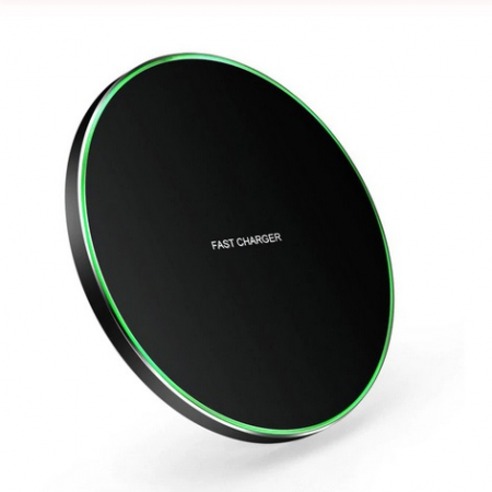 Incarcatoare - Incarcator wireless QI ultra slim 10W Quick Charger negru