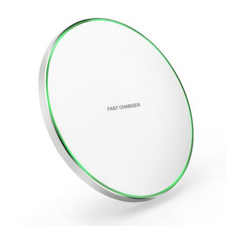 Incarcatoare - Incarcator wireless QI ultra slim 10W Quick Charger alb