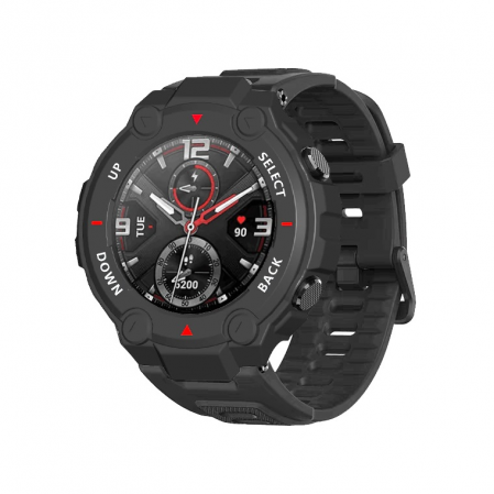 Amazfit T-Rex - Carcasa de protectie din silicon rigid compatibila Amazfit T-REX , protectie smartwatch , Negru Rosu