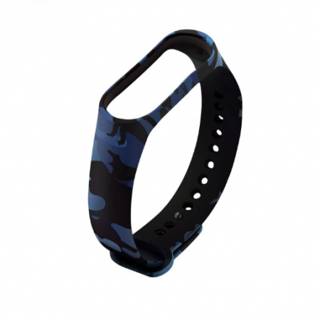 Bratara de schimb din silicon, pentru Xiaomi Mi Band 3 / 4, Albastru Blue Army [1]