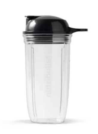 Accesorii blendere - Pahar mediu cu capac 0.7 L, Nutribullet Combo / Ultra, 1500W / 1200W, NBF580B / NBF550DG / NB1206DGCC