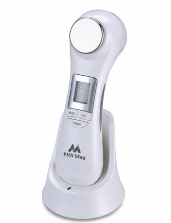 Beauty - Aparat Cosmetic Terapie Fotonica Faciala 6 in 1 LED RF, Lifting, Reintinerire, vibratii EMS, Microcurent, Mezoterapie, Alb