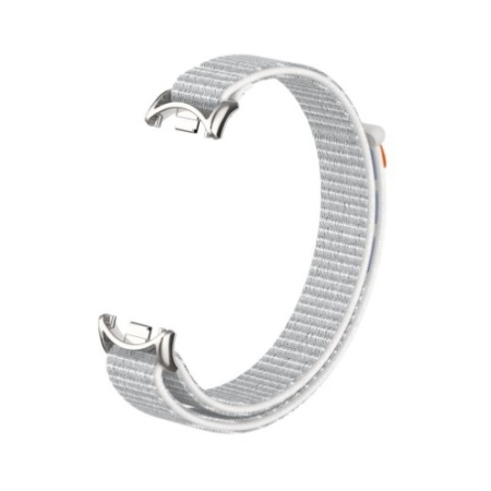 Accesorii bratari fitness - Bratara Curea Fitness compatibila Xiaomi Mi Band 8/9/10, material textil cu velcro, cu prindere de metal, PHN Mag, Gri