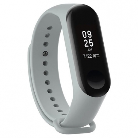 Bratara de schimb din silicon, pentru Xiaomi Mi Band 3 / Mi Band 4, Gri [2]