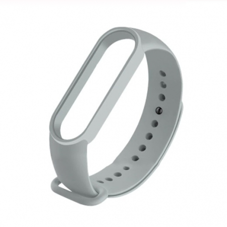 Accesorii bratari fitness - Bratara de schimb din silicon, pentru Xiaomi Mi Band 5 / Mi Band 6, Gri