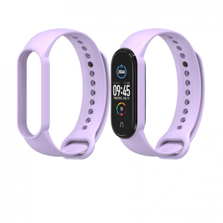 Bratara de schimb din silicon, pentru Xiaomi Mi Band 5 / Mi Band 6, Lila [1]